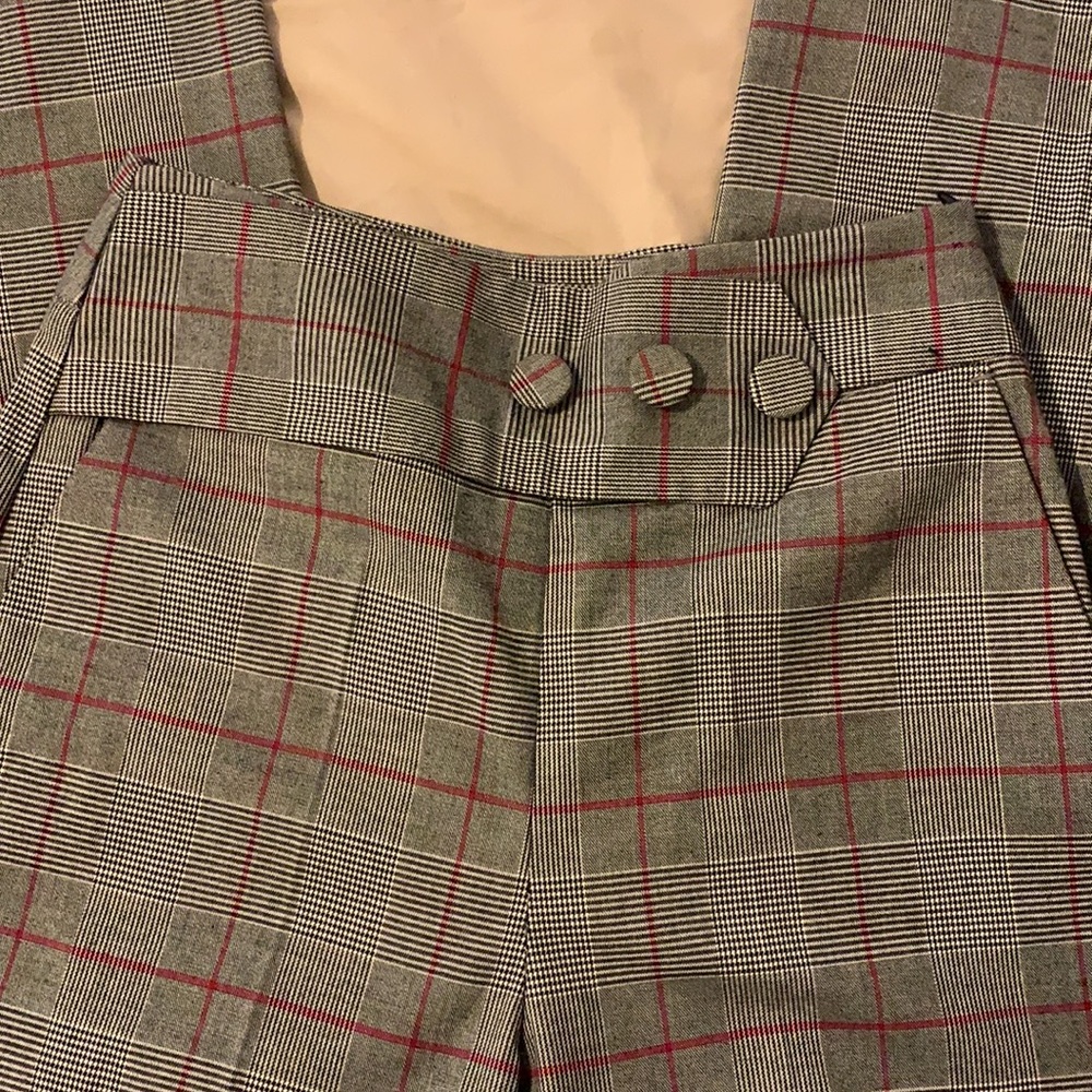 Grey Plaid wide leg culottes Size XS - Picture 4 of 12